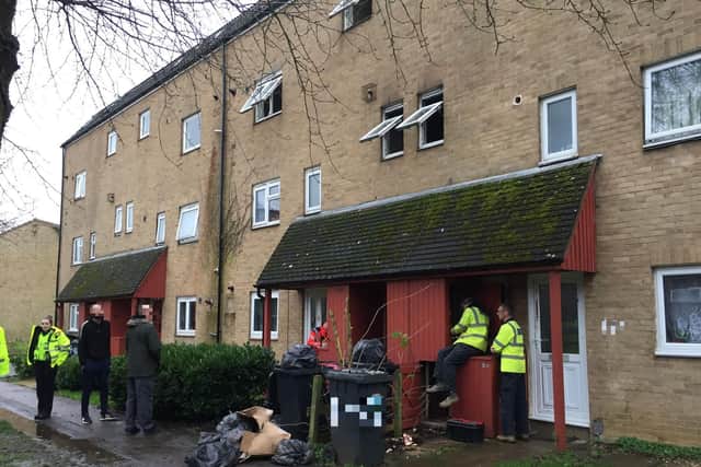 The scene of the fire in Leighton, Orton Malborne