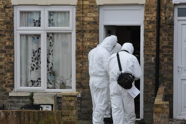 Forensics officers at Lincoln Road