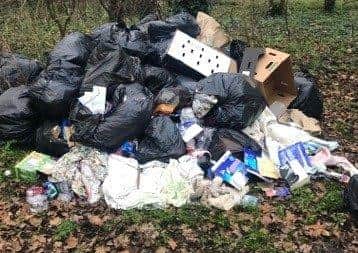 Rubbish left in Bretton. Pic: Tomek Wrąbel