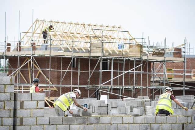 Housebuilding stock image