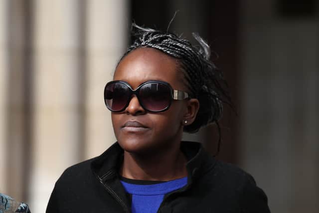 Disgraced MP Fiona Onasanya leaves The Royal Courts of Justice in London, after losing a challenge against her conviction for perverting the course of justice. The Peterborough MP was jailed for three months after being found guilty of perverting the course of justice by lying to police to avoid a speeding charge. PRESS ASSOCIATION Photo. Picture date: Tuesday March 5, 2019. See PA story COURTS Onasanya. Photo credit should read: Yui Mok/PA Wire EMN-190503-153019001