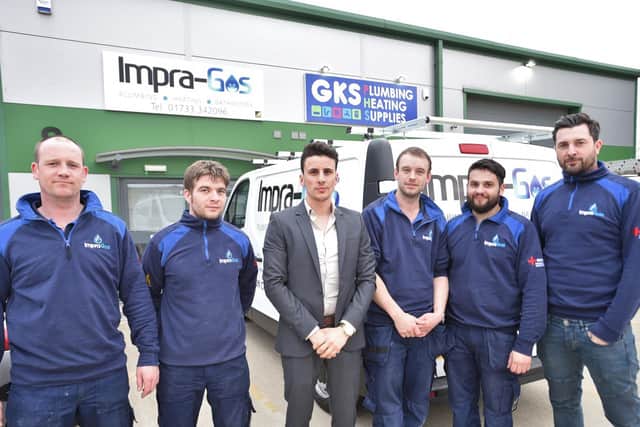 Joseph Valente with some of the staff at his company ImpraGas, which he has just sold.