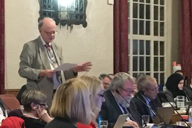 Cllr Nick Sandford speaking at Full Council