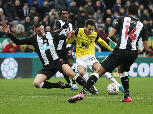 The 22-year-old ex-Blackpool and Burnley man has barely featured for Oxford this campaign.