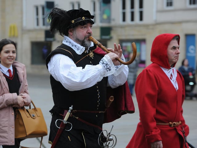 The parade to the cathedral