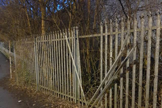 They also damaged a fence