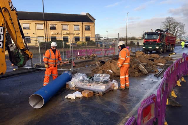 The road works continue