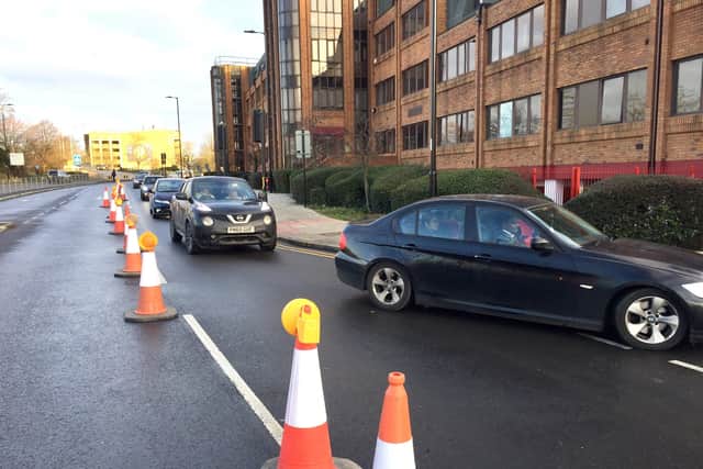 Cars taking the diversion today