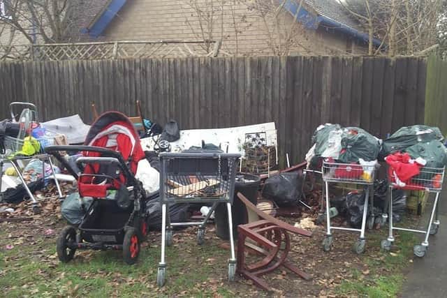 The fly-tipped waste. Pic: Julie Howell