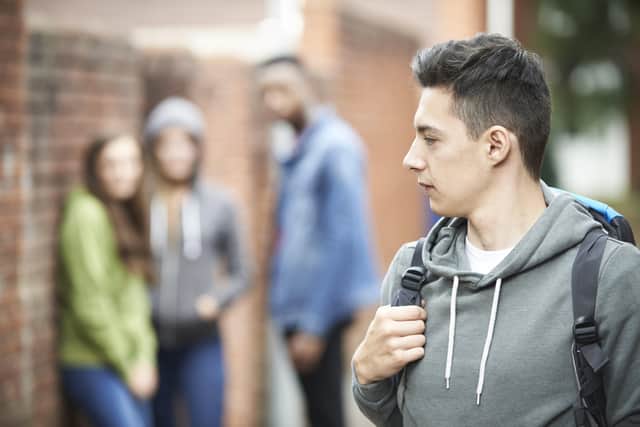 Teenage gangs stock image