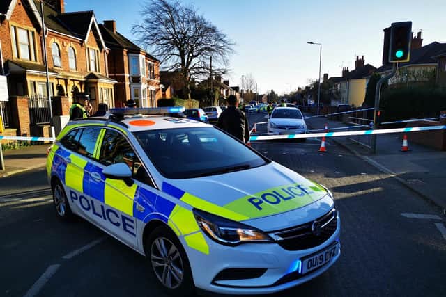 Police at the scene. Pic: Terry Harris