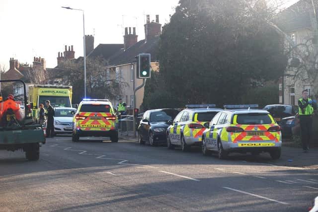 Emergency services are still at the scene. Pic: Andrew Hensley