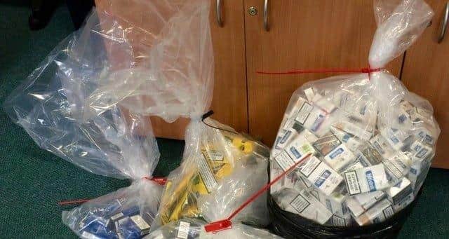 Illegal cigarettes seized in a different raid