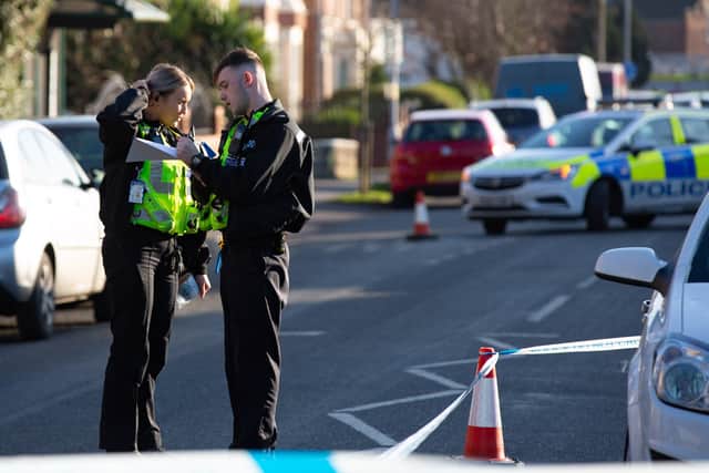 Stabbing outside Primary School. Car windows smashed and occupant stabbed multiple times.Dogsthorpe, PeterboroughThursday 06 February 2020. Picture by Terry Harris. THA