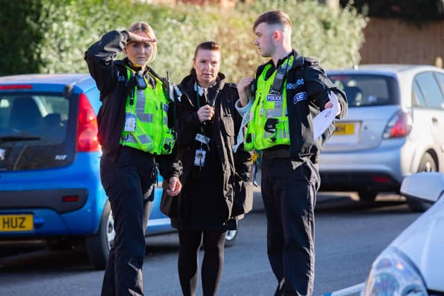 Stabbing outside Primary School. Car windows smashed and occupant stabbed multiple times.
Dogsthorpe, Peterborough
Thursday 06 February 2020.
Picture by Terry Harris. THA