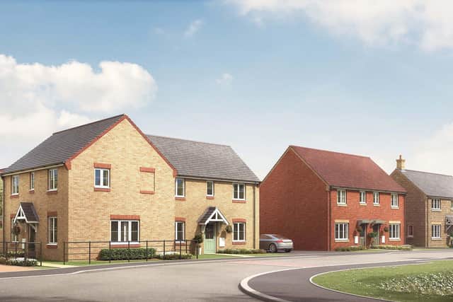 A CGI image of a new home at the development