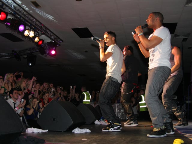 JLS perform at Club Metro in Peterborough at the over 18s show on friday 10th April 2009.
