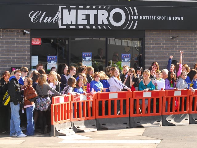 JLS under 18s gig at Club Metro, Peterborough. Queues form outside the club at the 4pm gig.