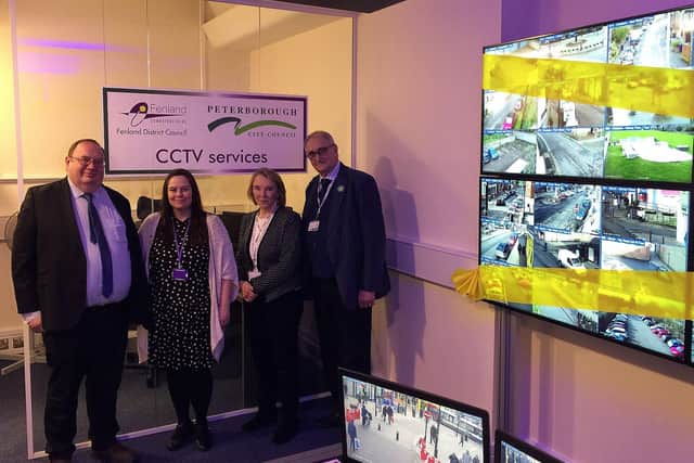 Councillor John Holdich, Leader of Peterborough City Council, Cllr Irene Walsh and Cllr Chris Boden, Leader of Fenland District Council, and Cllr Susan Wallwork, Portfolio Holder for Communities.