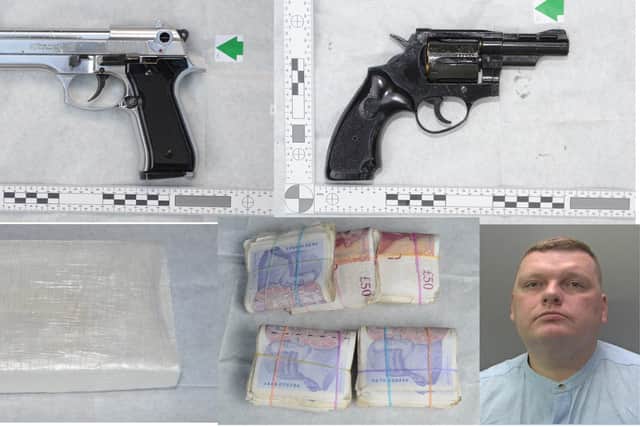 Sztulc and guns, drugs and cash found at his home