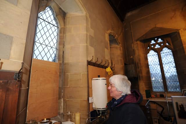 Churchwarden Judith Osborne in the vestry at St Giles in Holme. EMN-200218-184922009