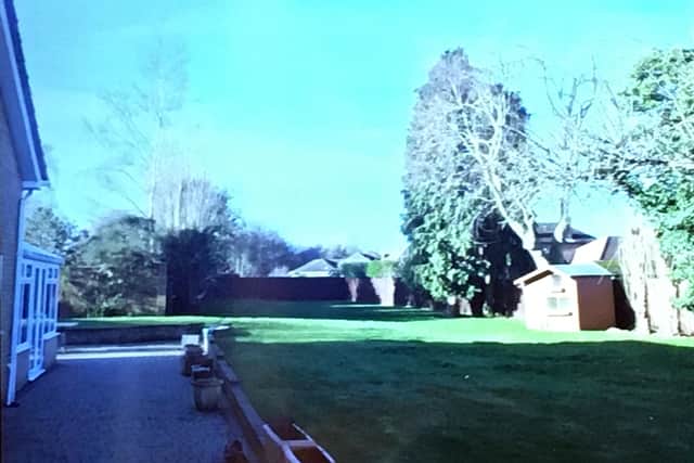 The garden in Moggswell Lane where approval is being sought for a new bungalow