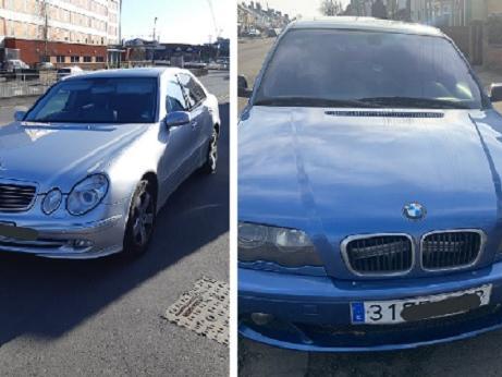 Two of the cars stopped by the BCH Road Policing Unit