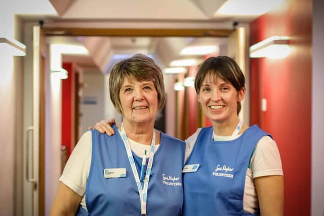 Volunteers Sue and Carla Slaughter
