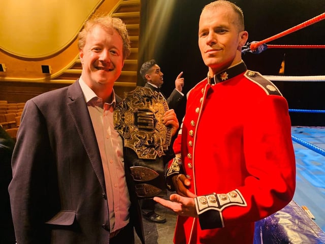 Paul with the winner Alan Lee Travis. Photo: Paul Bristow