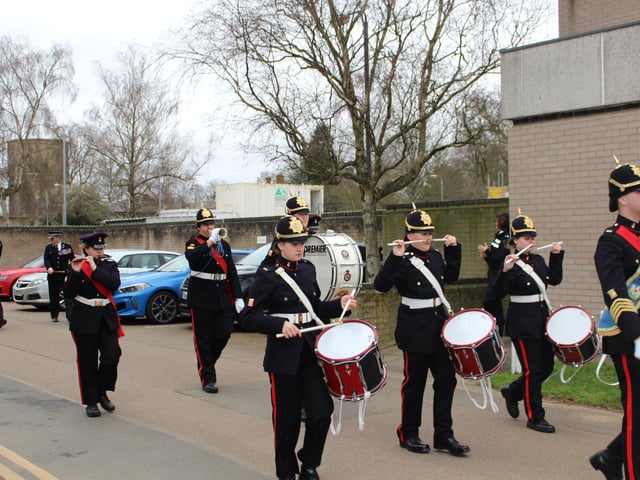 The passing out parade at Cambridgeshire police's headquarters