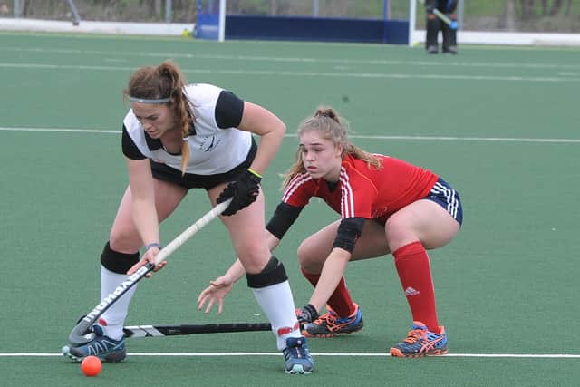 Action from the 1-1 draw between City of Peterborough Ladies and Harleston seconds. Photo: David Lowndes.
