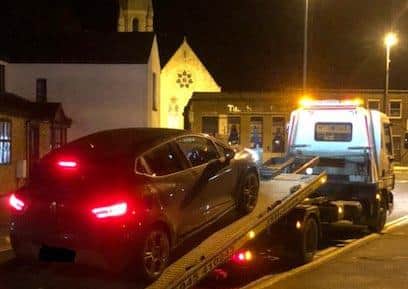 A car which was stopped by police. Photo: Cambridgeshire police