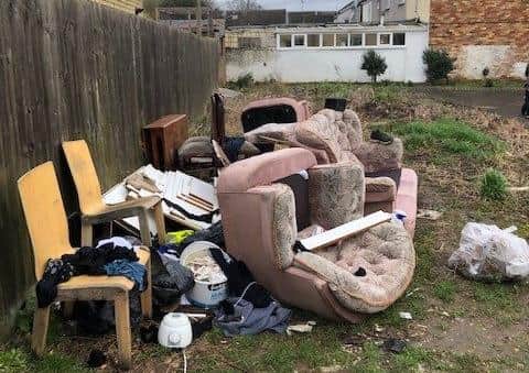 Fly-tipping in Gladstone Street. Photo: Prevention and Enforcement Service