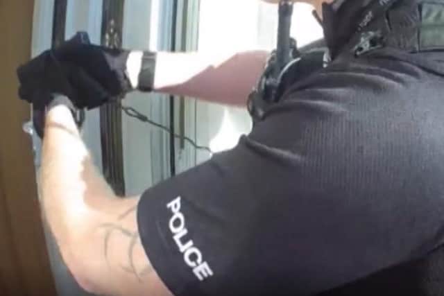 Body-worn camera footage from Cambrideshire police