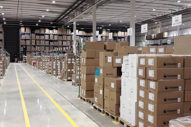 Inside the 'Coloplast Operations at the Gateway' distribution centre.
