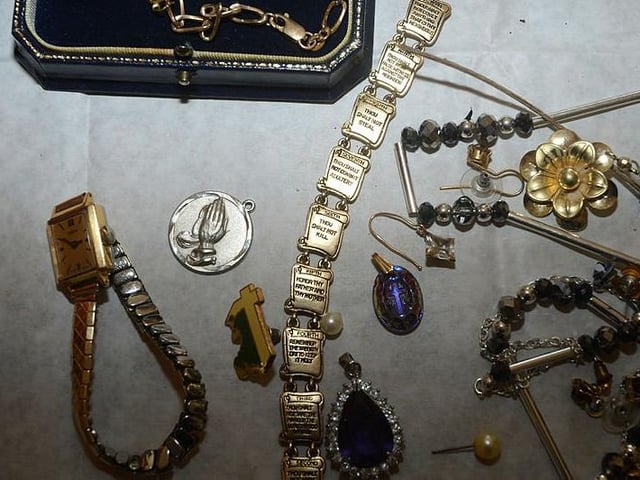 Jewellery discovered in Bretton. Photo: Cambridgeshire police