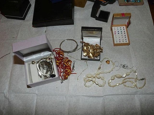 Jewellery discovered in Bretton. Photo: Cambridgeshire police