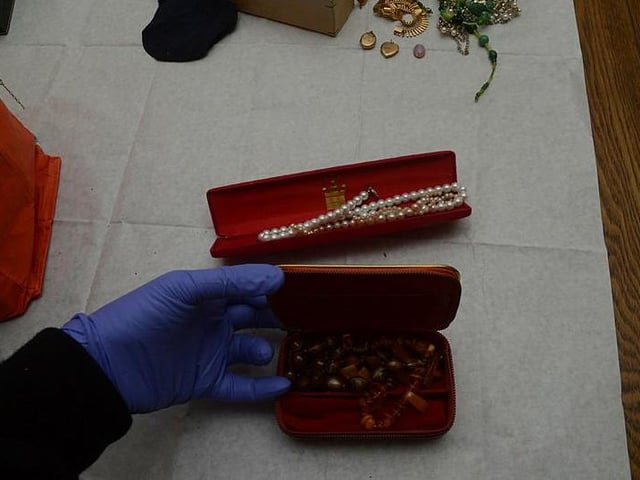 Jewellery discovered in Bretton. Photo: Cambridgeshire police