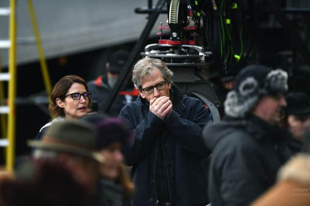 Spotted on set in Halifax were actors Ben Mendelsohn and Cobie Smulders. Picture: Jonathan Gawthorpe.