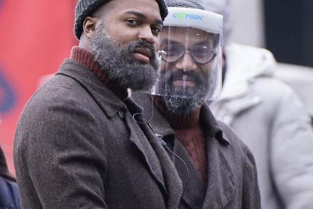 Stunt doubles for Samuel L Jackson, who has also been spotted eating at a number of local restaurants during his visit, including Da Sandro at Ainley Top and Pride and Provenance in Halifax.