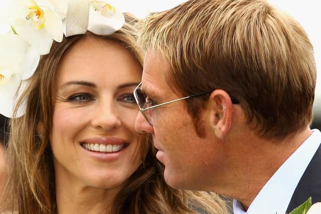 Besotted: Shane and Liz dated for three years between 2010 and 2013 and are pictured here at the Crown Oaks presentation during Crown Oaks Day at Flemington Racecourse on November 3, 2011 in Melbourne, Australia. (Photo by Mark Dadswell/Getty Images)