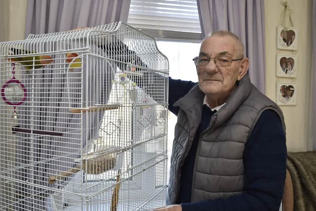 Lung surgery patient Ray Page at home at Orton Goldhay. EMN-200129-155818009