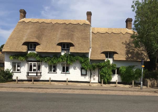 The Cherry House at Werrington, with its new thatch