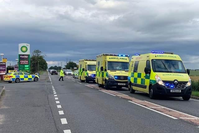 The scene of the collision at Thorney Toll. Picture: Cambridgeshire Police