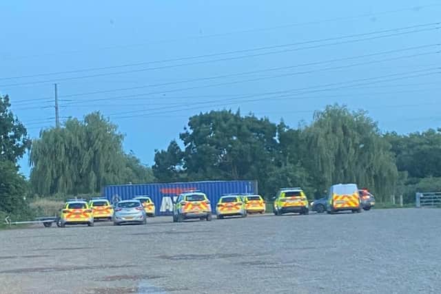 Police at the scene