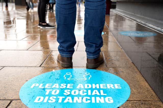 Social distancing messages are being reinforced in parts of Peterborough.