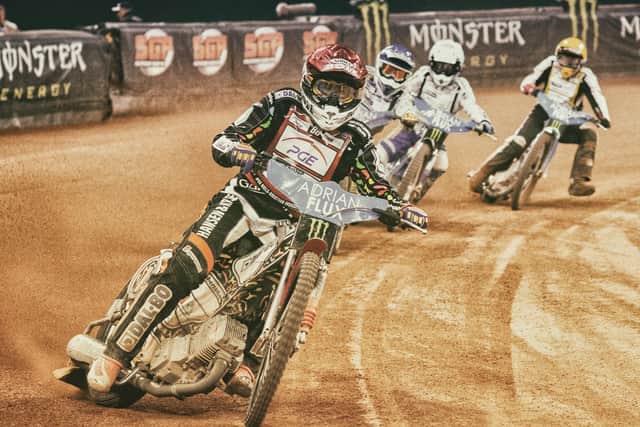 Niels-Kristian Iversen hits the front on Cardiff in 2015. Photo: Jarek Pabijan & ToInspire.