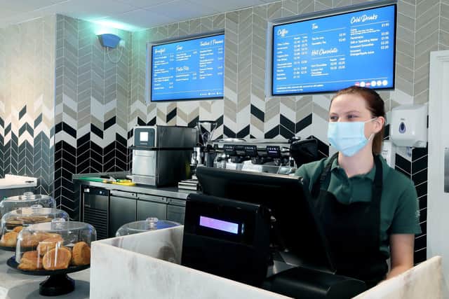Staff will be wearing masks as part of precautions at Dobbies Garden Centre's newly refurbished restaurant and coffee shop at Huntingdon. EMN-200307-131207001