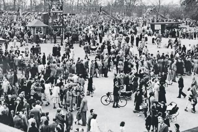 A rammed Wicksteed Park in the 1950s