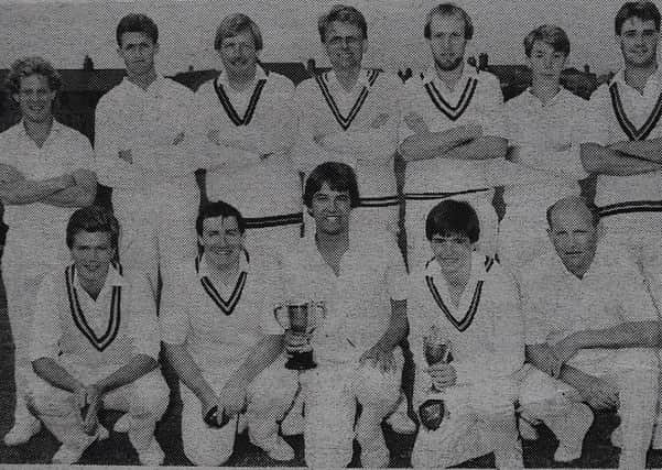 The Peterborough Town team that won the 1986 Jaidka Cup: back row, left to right, Jon Boyce, Darren Morris, Geoff Towns, Dave Remnant, Martin Collcott, Paul Parker, front, Gary Rice, Steve Hair, Alan Swann, Neil Taylor, Martin Dobbs.